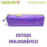 Estojo Holográfico Leo&Leo - Prata, Roxo ou Azul