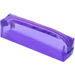 Estojo Transparente Colorido Quadrado BRW - Rosa Lilás e Verde