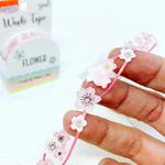 Washi Tape BRW Flower Fita Adesiva Flores Vazada 3 Metros