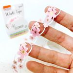 Washi Tape BRW Flower Fita Adesiva Flores Vazada 3 Metros