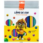 Lápis de Cor BRW Resina Redondo ou Sextavado - 24 ou 12 Cores