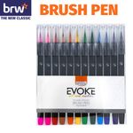 Kit Caneta Brush Pen BRW - Marcador Aquarelável Pastel Neon