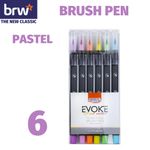 Kit Caneta Brush Pen BRW - Marcador Aquarelável Pastel Neon