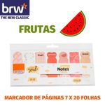 Kit Marcador de Páginas Adesivo BRW Smart Notes Makers Café, Gatinho, Flor, Coração, Black & White, Frutas - 18x65mm