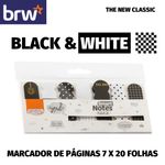 Kit Marcador de Páginas Adesivo BRW Smart Notes Makers Café, Gatinho, Flor, Coração, Black & White, Frutas - 18x65mm