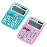 Calculadora Média BRW Tom Pastel - Rosa e Verde