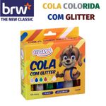 Cola Colorida com Glitter BRW - Tom Pastel e Cores Básicas