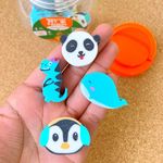 Borracha Fofa Leo&Leo Formas - Pets Comidinhas Panda Pinguim Dino Melancia Donut Picolé