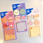 Kit 5 Bloco Adesivo Cis Fun Fofo Patinha Gato Raposa Panda Koala Doces Tom Pastel