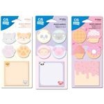 Kit 5 Bloco Adesivo Cis Fun Fofo Patinha Gato Raposa Panda Koala Doces Tom Pastel