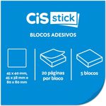 Kit 5 Bloco Adesivo Cis Fun Fofo Patinha Gato Raposa Panda Koala Doces Tom Pastel