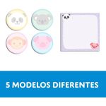 Kit 5 Bloco Adesivo Cis Fun Fofo Patinha Gato Raposa Panda Koala Doces Tom Pastel