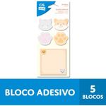 Kit 5 Bloco Adesivo Cis Fun Fofo Patinha Gato Raposa Panda Koala Doces Tom Pastel