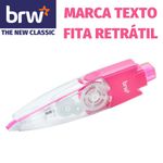 Marca Texto em Fita Retrátil BRW - Rosa ou Amarelo Neon