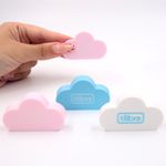Borracha Fofa Tilibra Nuvem Tom Pastel - Rosa, Azul e Branco