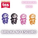 Borracha Tris BOO! Brilha no Escuro Esqueleto Caveira