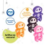 Borracha Tris BOO! Brilha no Escuro Esqueleto Caveira
