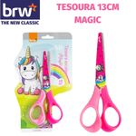 Tesoura Escolar BRW Aço 13cm - Raptor Sea Xtreme Magic - Dinossauro, Sereia, Carro ou Unicórnio
