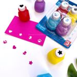 Mini Perfurador de Papel  Decorativo Tilibra 9mm - Fllor, Coração, Estrela e Patinha
