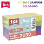 Kit 2000 Mini Grampos Coloridos Tris Holic N° 10