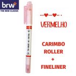 Caneta Fineliner + Carimbo Roller BRW - 0.4mm