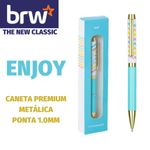 Caneta Presenteável BRW Metálica Premium - Poá, Coração, Pastel, Best Friend, Dreams