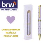 Caneta Presenteável BRW Metálica Premium - Poá, Coração, Pastel, Best Friend, Dreams
