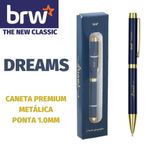 Caneta Presenteável BRW Metálica Premium - Poá, Coração, Pastel, Best Friend, Dreams
