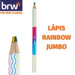 Lápis Rainbow Big BRW Arco-Íris Jumbo Sextavado - Tom Pastel e Neon