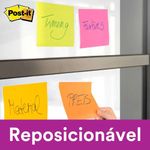 Post-it Bloco Notas Adesivas para Recados e Lembretes 76x76mm 90 Folhas - Cores Diversas