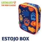 Estojo Box Duplo Pets Leo&Leo Retangular + Interno Removível - Gatinho, Cachorrinho e Patinha
