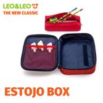 Estojo Box Duplo Pets Leo&Leo Retangular + Interno Removível - Gatinho, Cachorrinho e Patinha