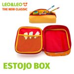 Estojo Box Duplo Pets Leo&Leo Retangular + Interno Removível - Gatinho, Cachorrinho e Patinha