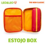 Estojo Box Duplo Pets Leo&Leo Retangular + Interno Removível - Gatinho, Cachorrinho e Patinha