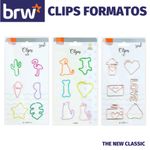 Clipes para Papel Formatos BRW Gatinho e Cachorrinho Pets Amor - Coloridos Rosé Gold Tom Pastel - Fofo