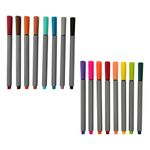 Kit Mini Caneta BRW Fine Liner Ponta Ultra Fina 0.4mm - 8 Cores