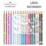 Lápis HB N°2 Faber Castell Corpo Decorado Marshmallow, Mamíferos, Pets, Poster, Glitter