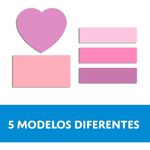 Kit 5 Bloco Adesivo Cis - Coração ou Nuvem Fofo Rosa e Azul Pastel com Marcador de Página
