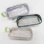 Estojo Transparente Estampado BRW - Coração Poá Rosa Lilás
