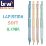 Lapiseira BRW Soft Luxo Tom Pastel -  0.7mm ou 0.9mm - Suave com Cabo Emborrachado - Kit com Grafite