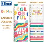 Caderno Colegial Capa Dura Tilibra Be Nice - 10 ou 1 Matéria