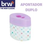 Apontador Duplo Estampado BRW - para Lápis Normal e Jumbo Tons Pastel