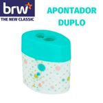Apontador Duplo Estampado BRW - para Lápis Normal e Jumbo Tons Pastel