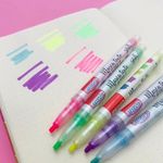 Kit Caneta Marca Texto com Glitter BRW
