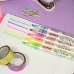 Kit Caneta Marca Texto com Glitter BRW