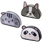 Estojo Estampado Divertido BRW Formato Animais - Panda Cachorro Gato Fofo