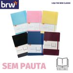 Caderneta sem Pauta BRW Capa Dura A5 80 Folhas 80g/m² Tons Pastel e Vintage A5 - Estilo Moleskine