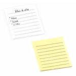 Bloco Adesivo Pautado BRW - 50 Folhas - Branco Cinza Kraft - Notas Lembretes Recados
