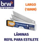 Lâminas para Estilete BRW Refil - Estojo com 10 Estreito ou Largo