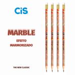 Lápis com Borracha Cis Marble - Marmorizado